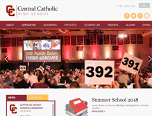 Tablet Screenshot of centralcatholichigh.org